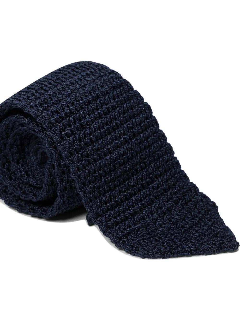 TOM FORD Knitted Tie In Blue Product Image