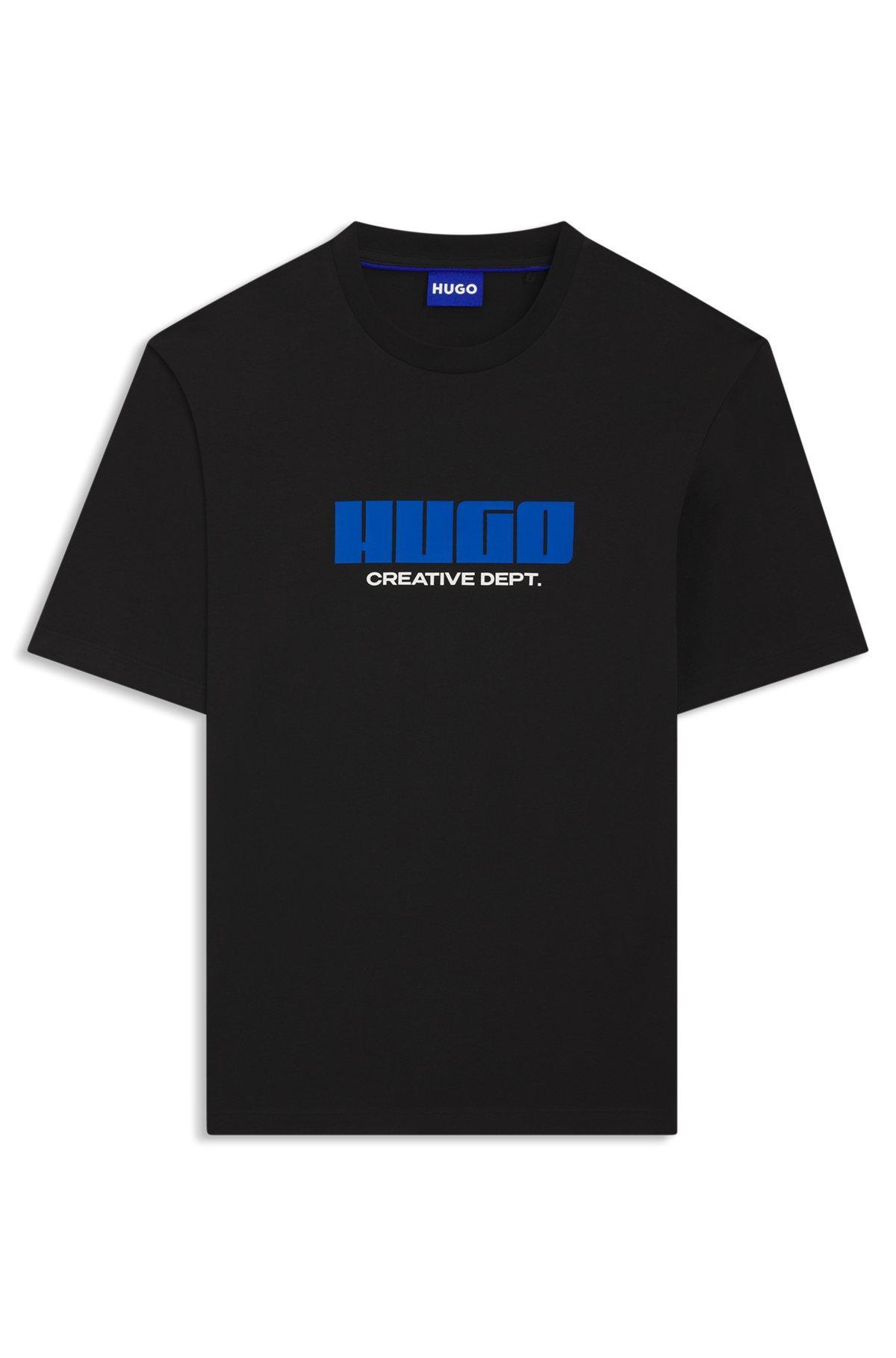 Cotton-jersey T-shirt with logo artwork Product Image