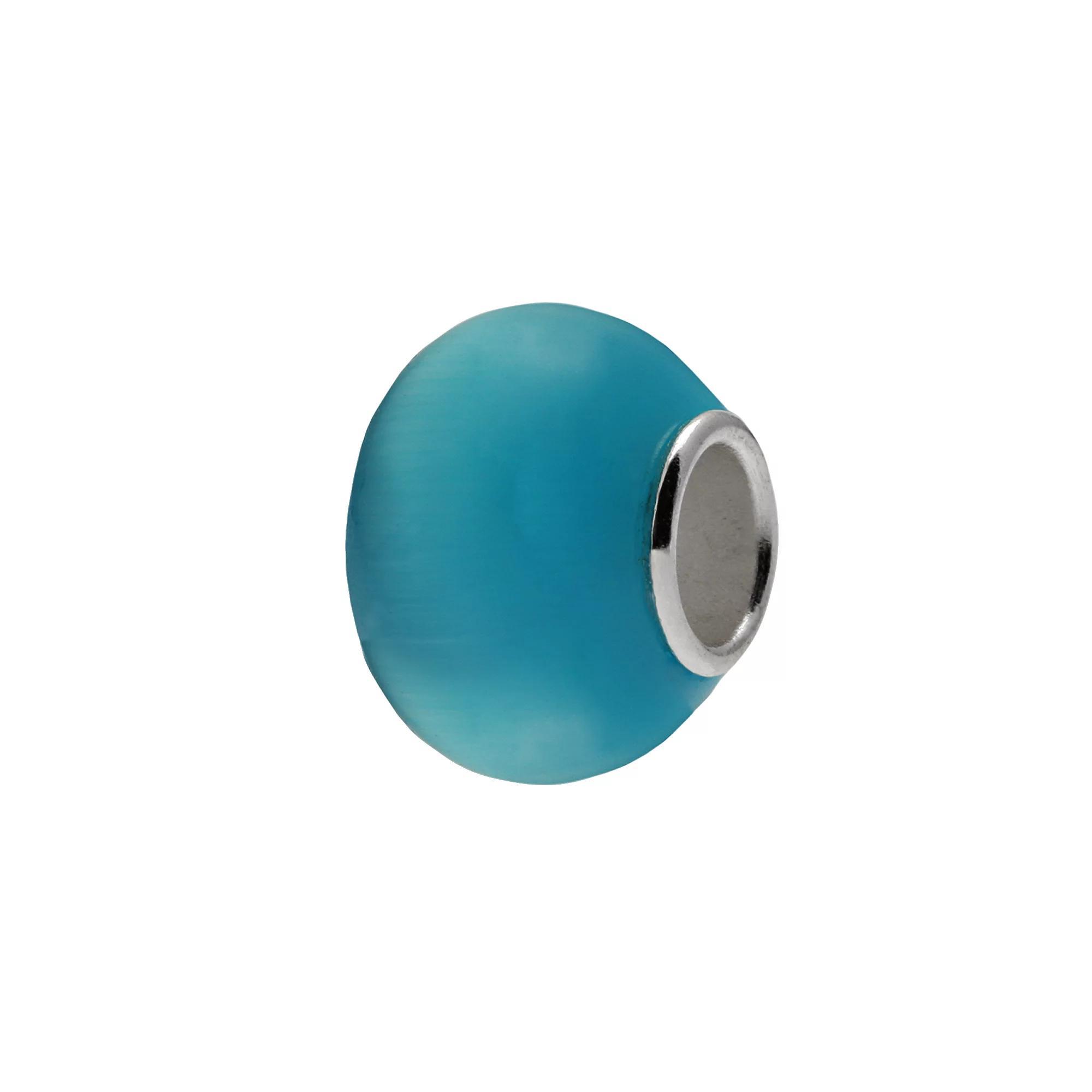 Individuality Beads Sterling Silver Glass Bead, Womens, Blue Product Image