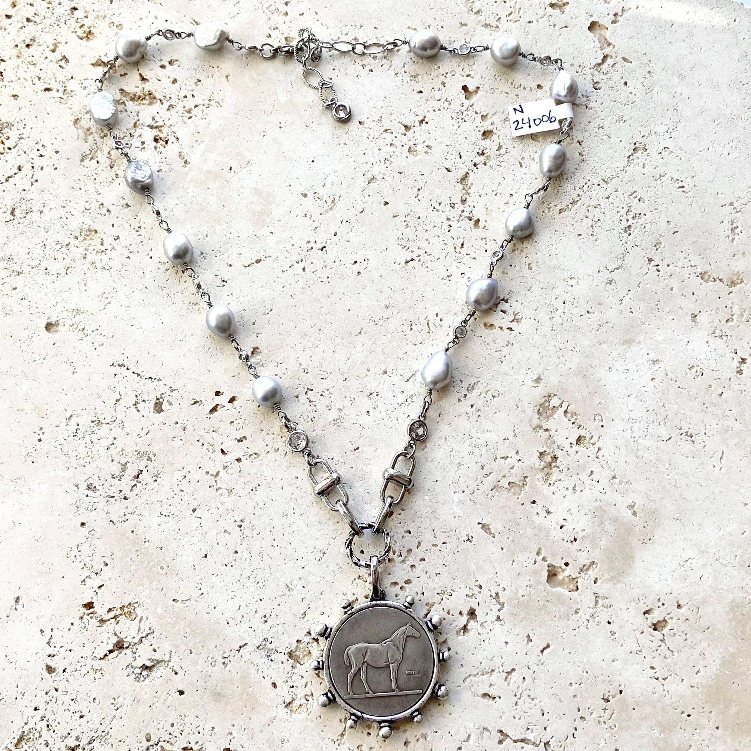 Equestrian Derby Coin Necklace Product Image