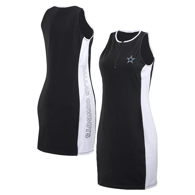 Women's WEAR by Erin Andrews Black Dallas Cowboys Bodyframing Tank Dress, Size: 2XL Product Image