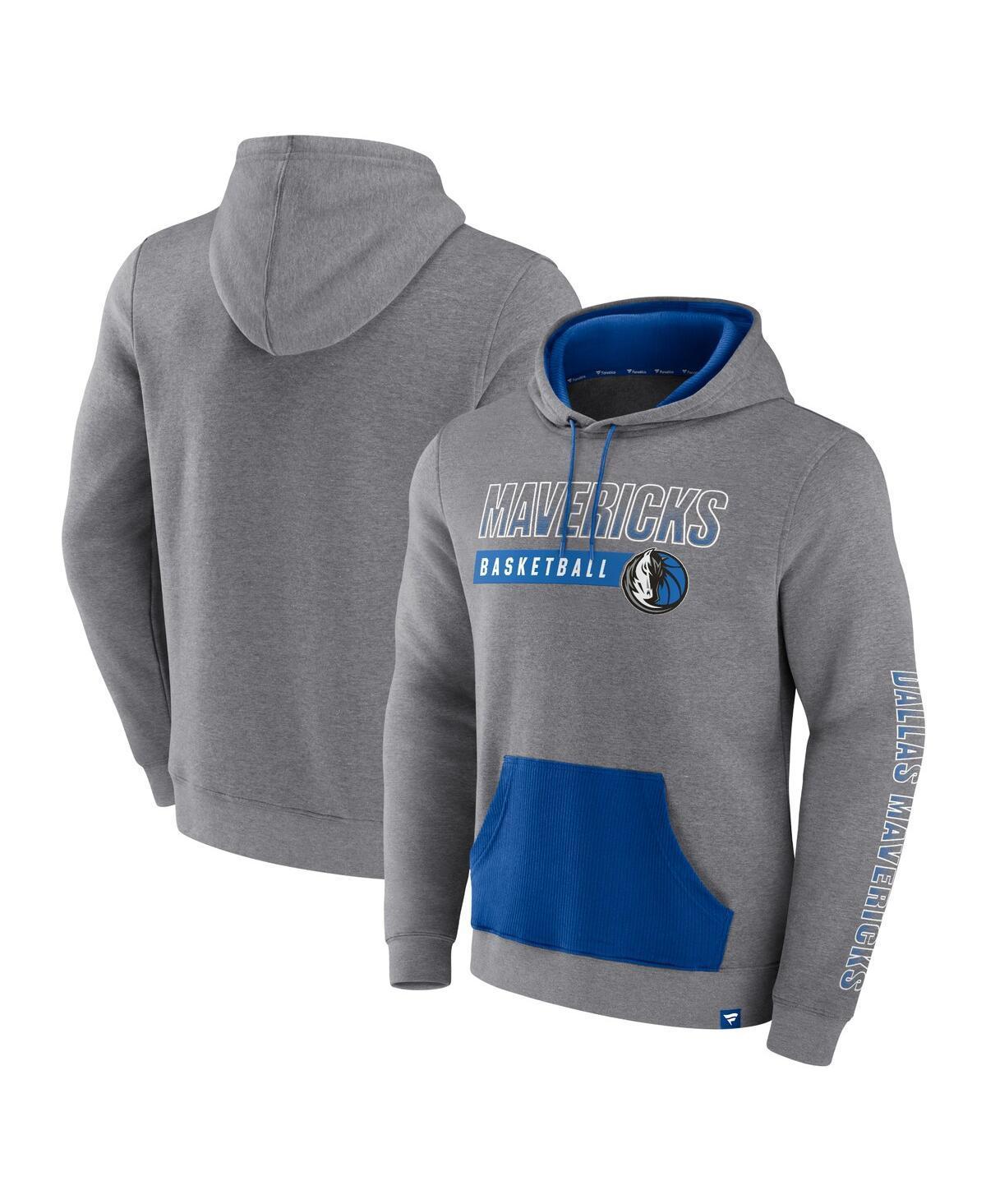 Mens Fanatics Branded Heathered Gray Phoenix Suns Off The Bench Color Block Pullover Hoodie Product Image