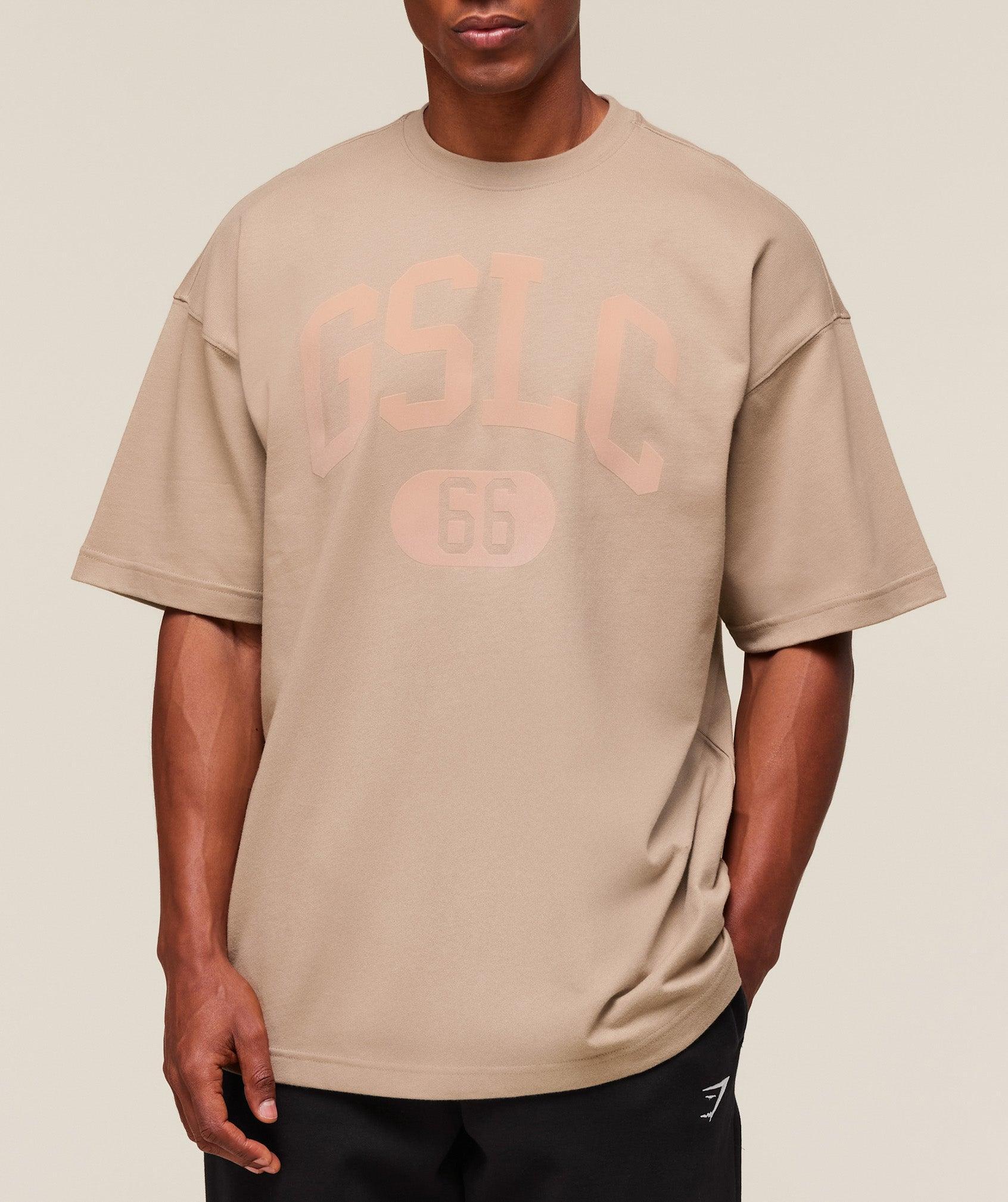 Gymshark GSLC T-Shirt - Cement Brown Male Product Image