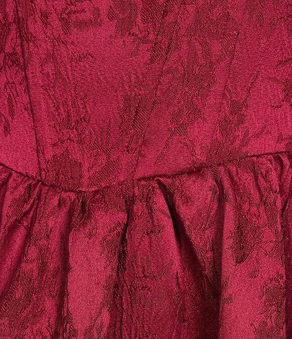Allison & Kelly Sleeveless Printed Scoop Neck Corset Bow Back Fit-And-Flare Dress Product Image