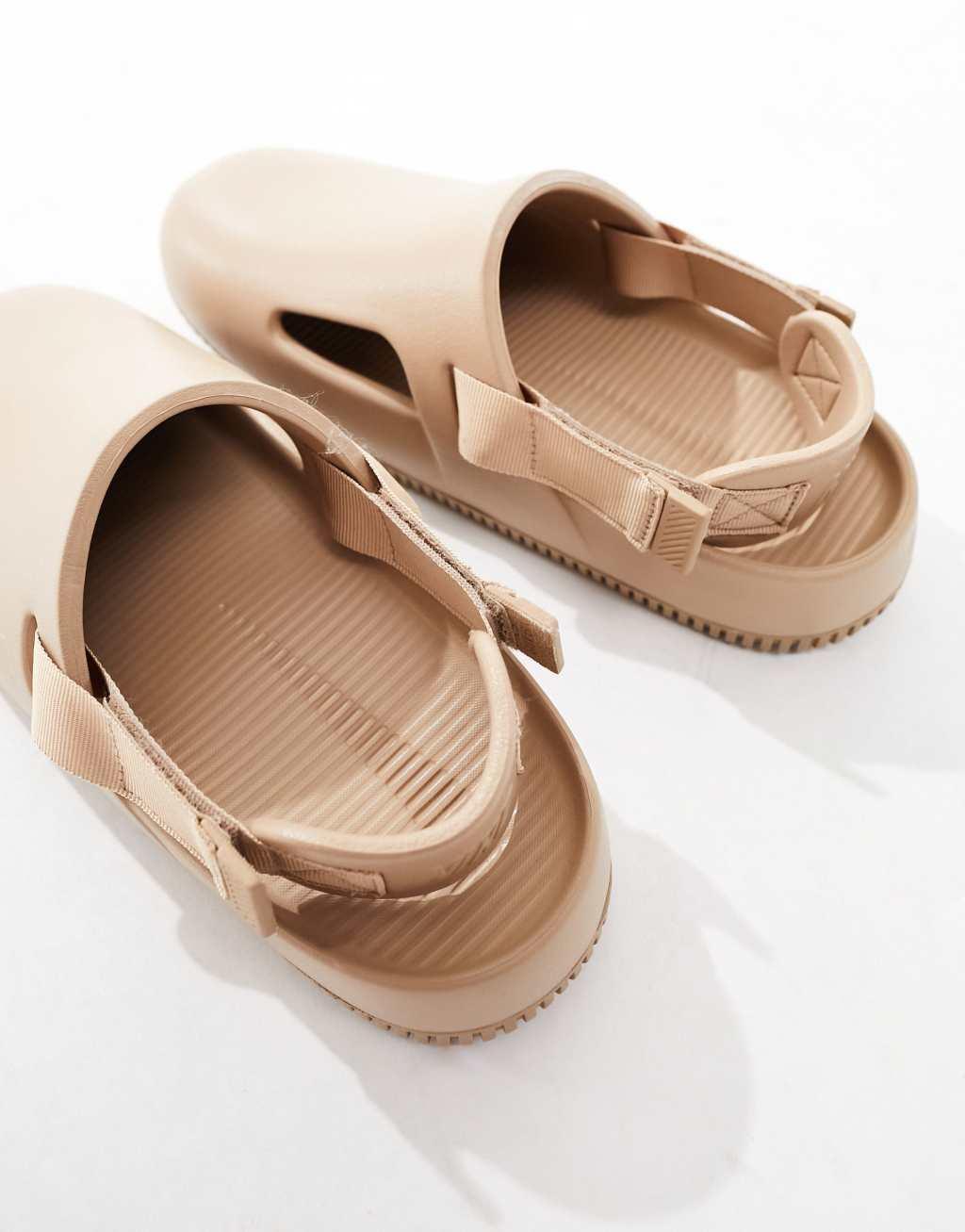 Nike Calm mules in hemp beige  Product Image
