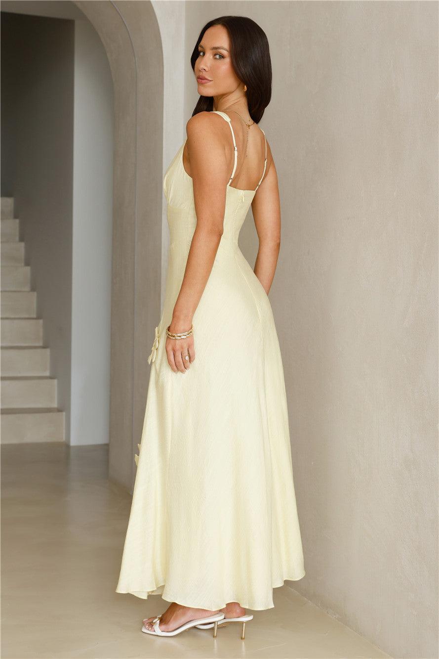 Juicy Floral Maxi Dress Yellow Product Image