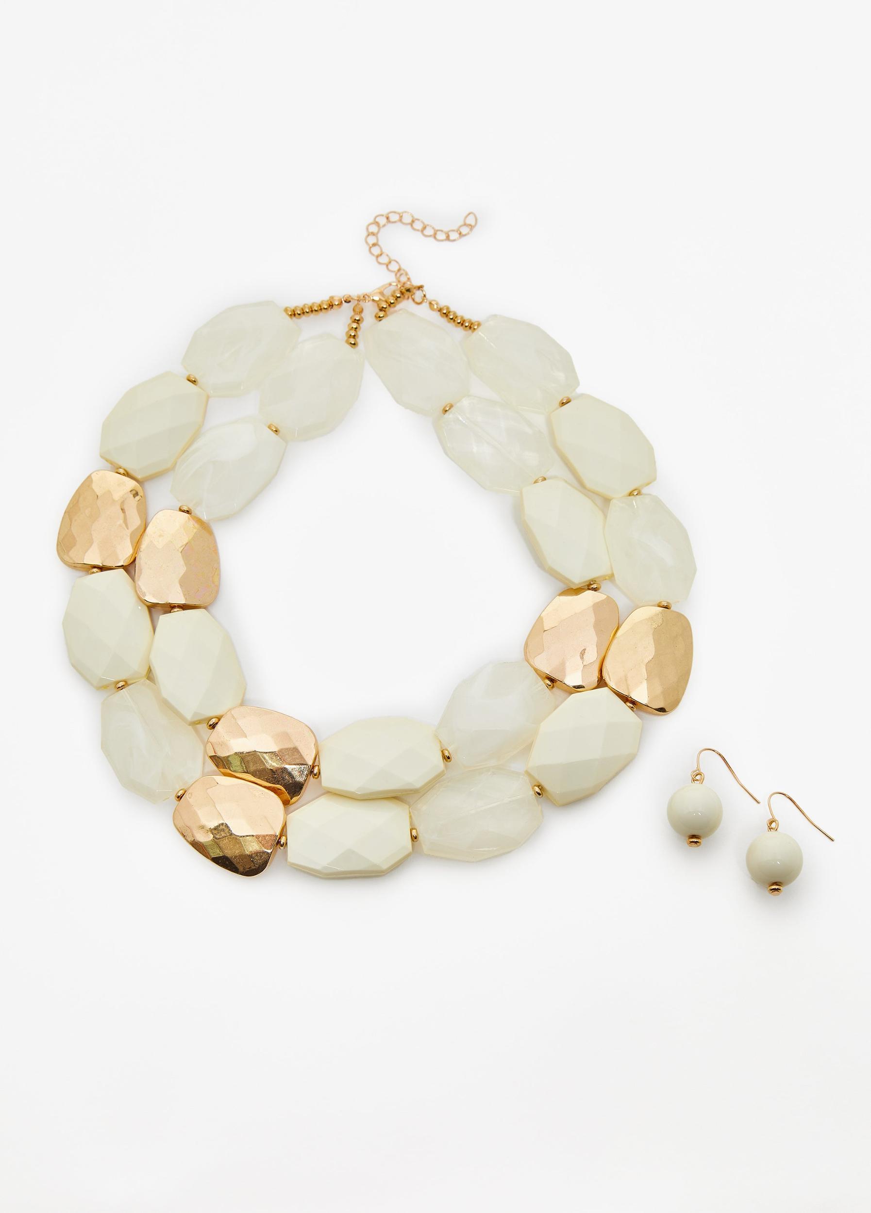 Layered Hammered Necklace Set Product Image