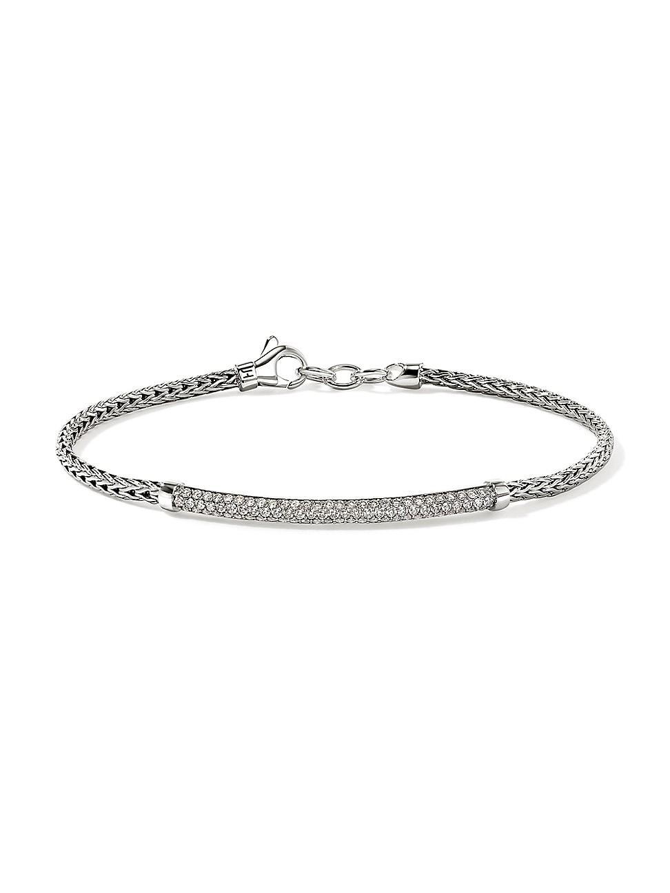 Womens JH Essentials Pav Sterling Silver & 0.68 TCW Diamond Bracelet Product Image