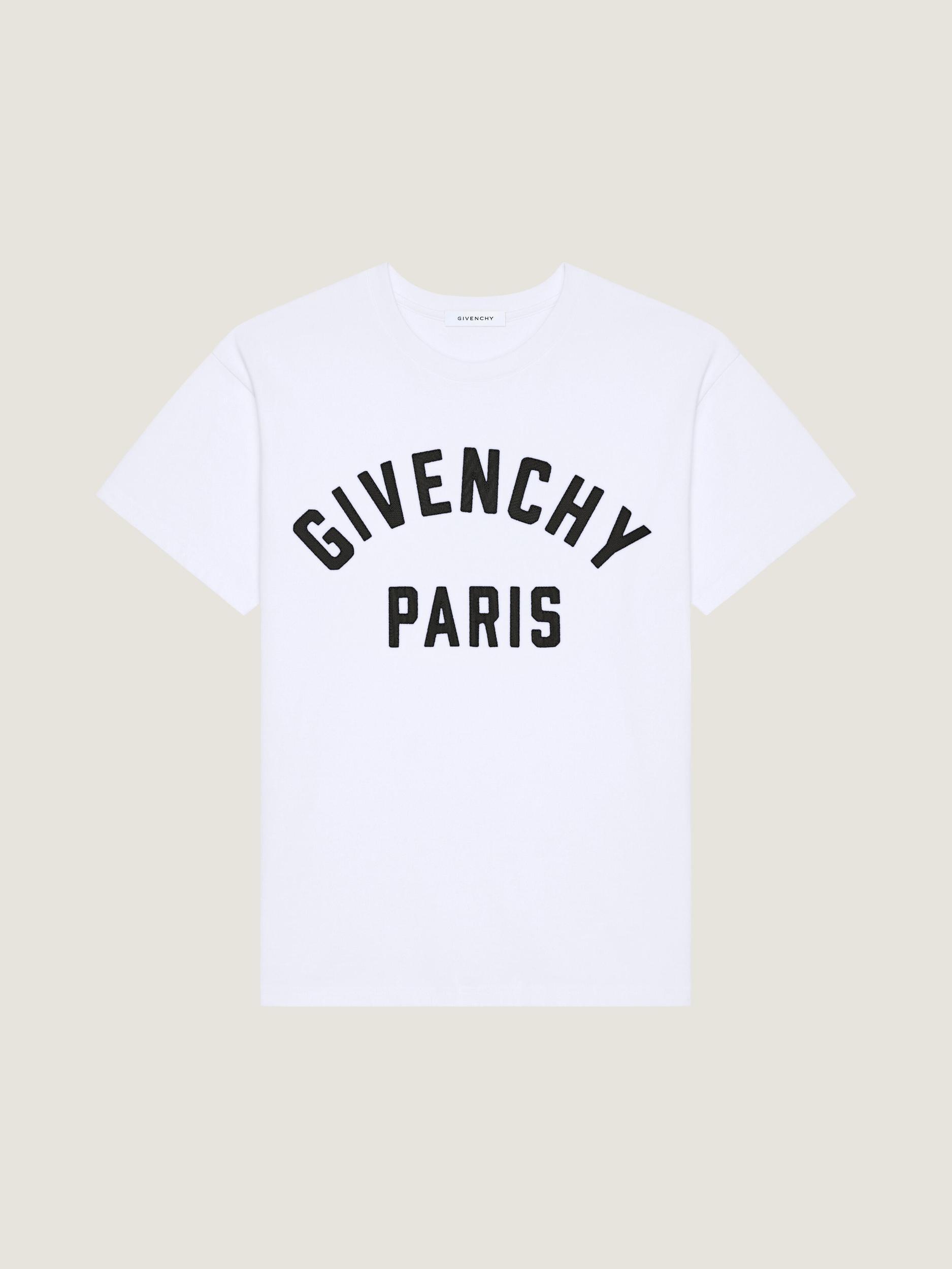 T-shirt in cotton with GIVENCHY Paris embroidery Product Image