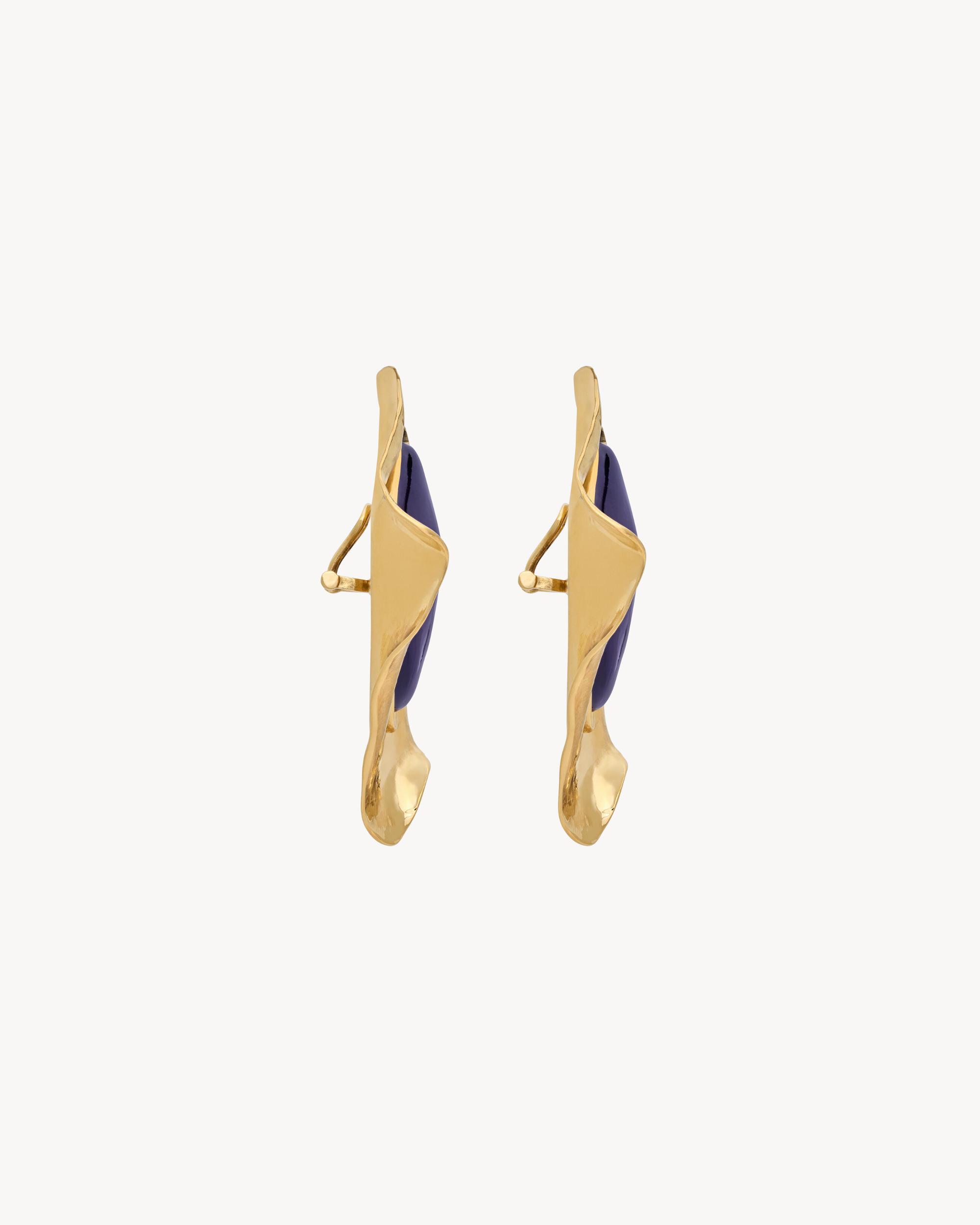 cabochon earrings in resin and metal Product Image