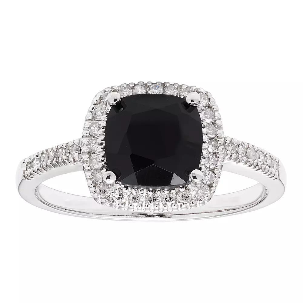 Onyx 10K Gold & 1/5 Carat T.W. Diamond Frame Ring, Womens Pink Product Image