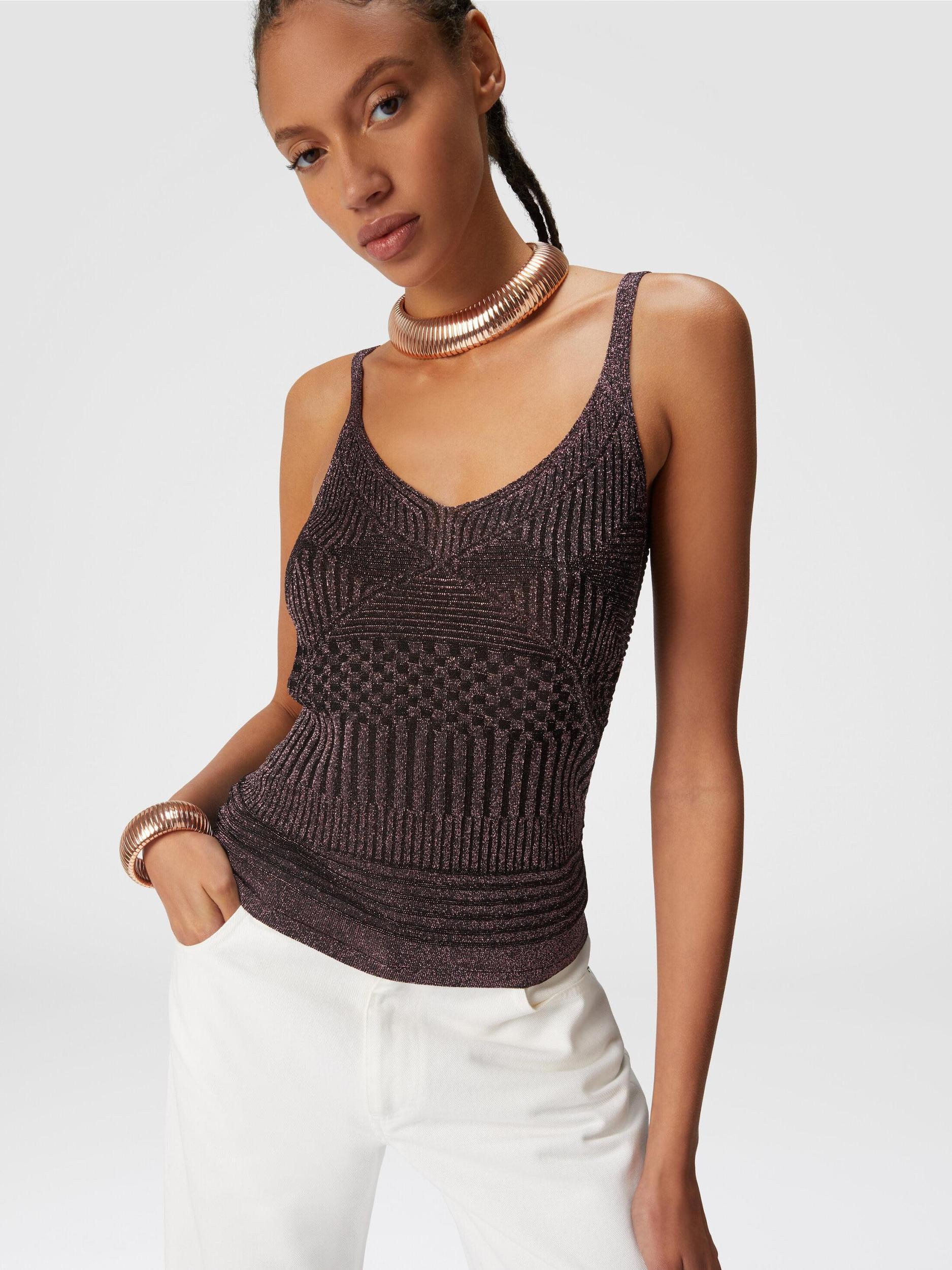 Lamé multi-processing viscose tank top Product Image