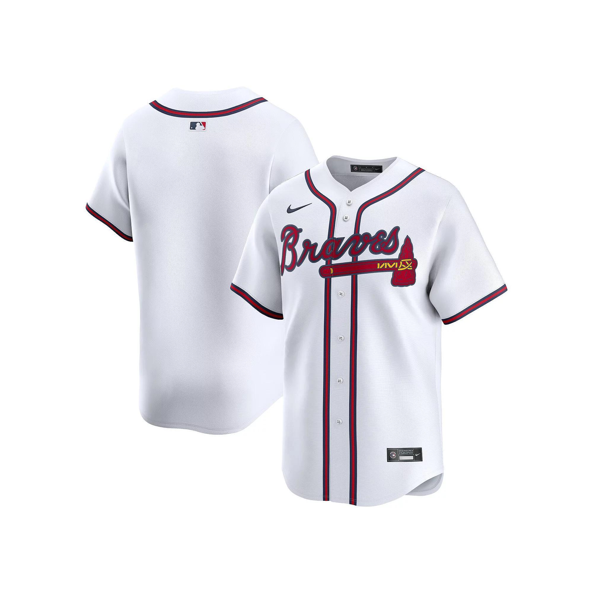 Men's Nike White Atlanta Braves Home Limited Jersey, Size: 2XL Product Image