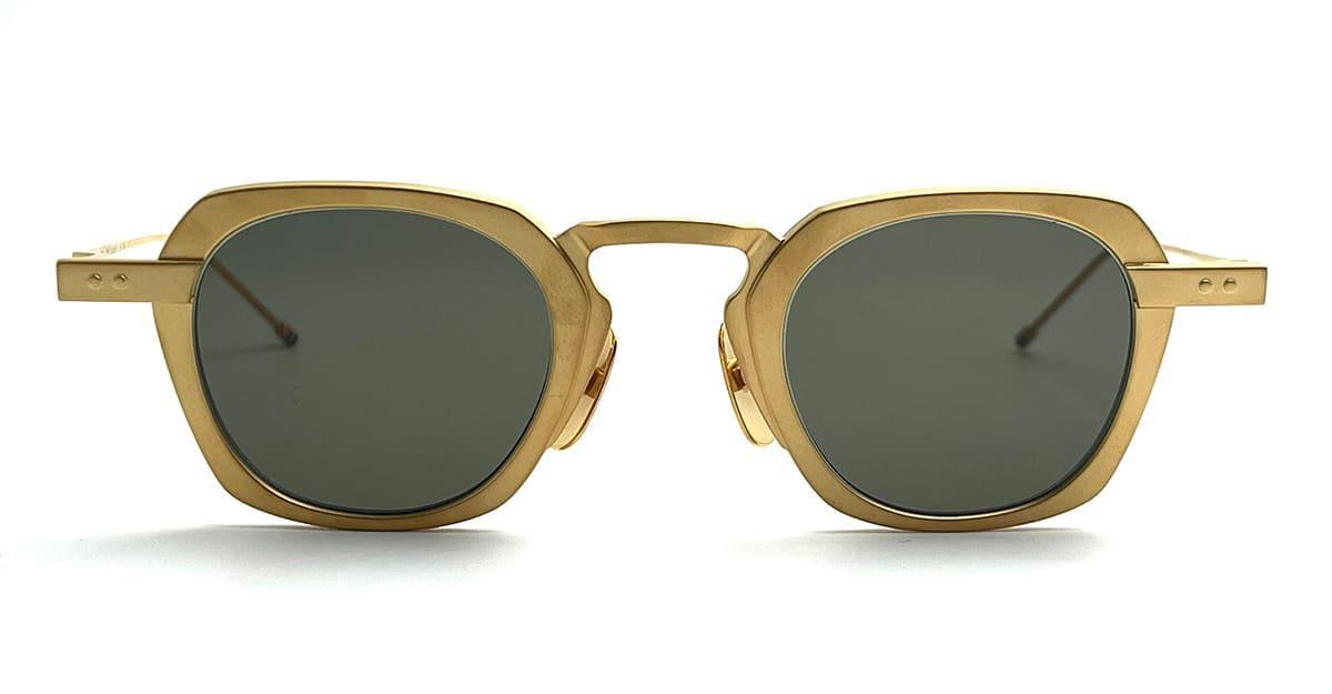 THOM BROWNE Square - Yellow Gold Sunglasses Product Image