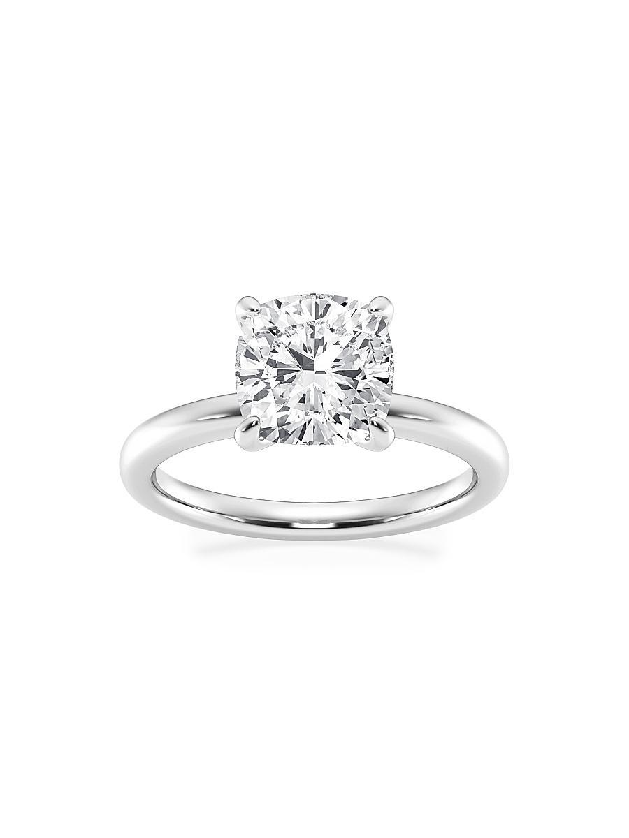 Womens 14K White Gold & Cushion-Cut Lab-Grown Diamond Solitaire Ring/0.50-5.00 TCW Product Image