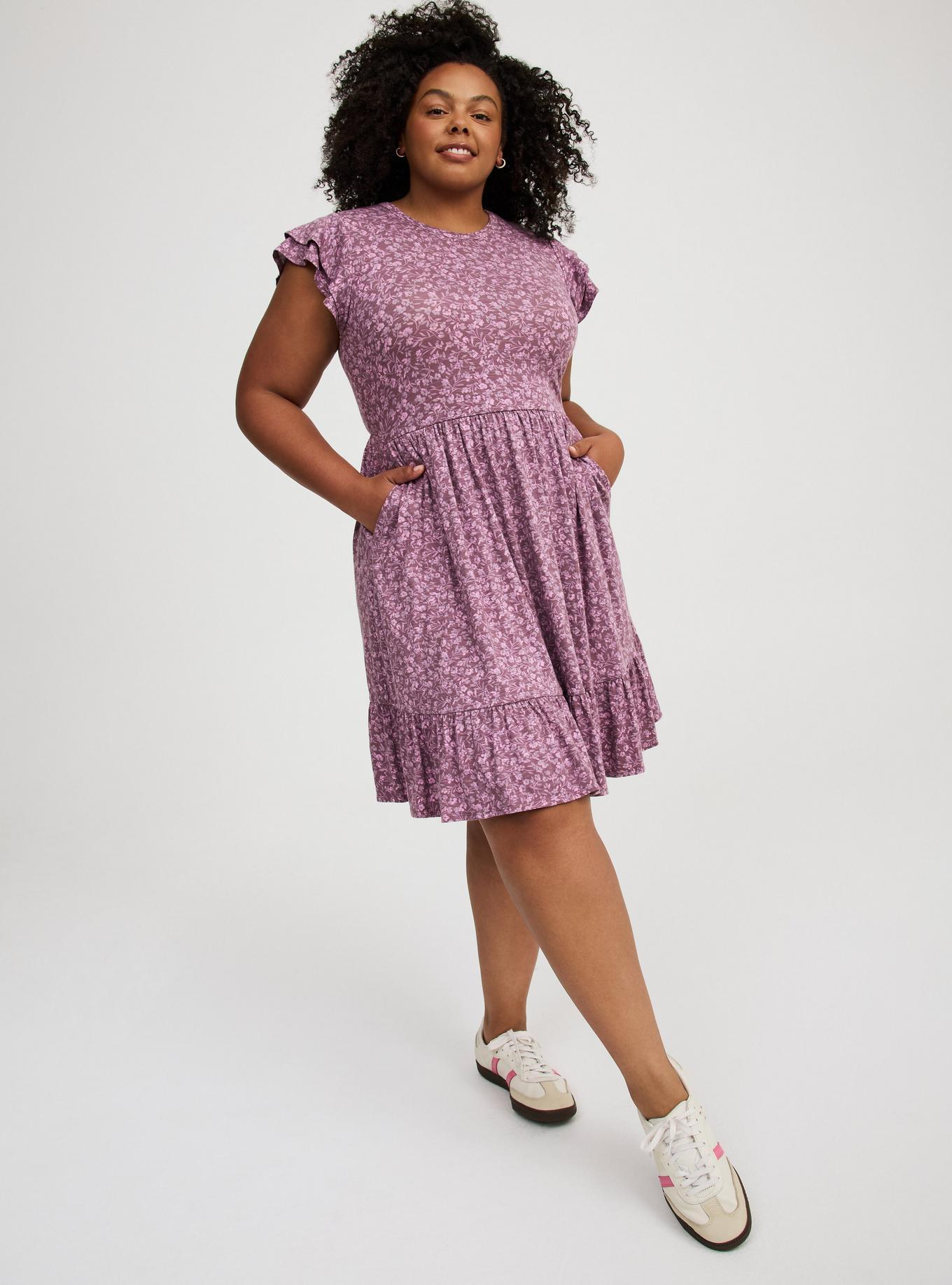 Double Ruffle Sleeve Mini Dress Product Image