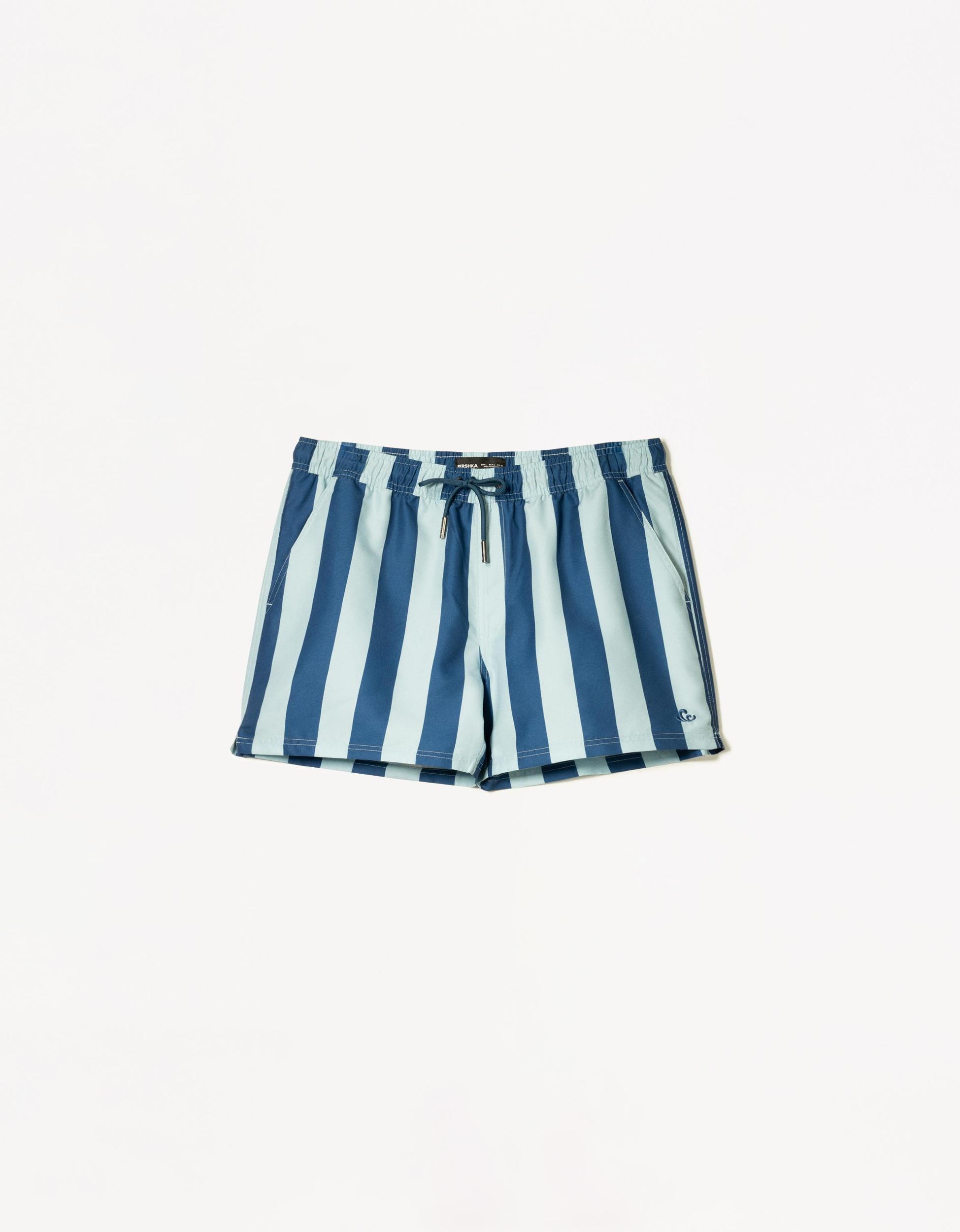 Striped print swimming trunks Product Image