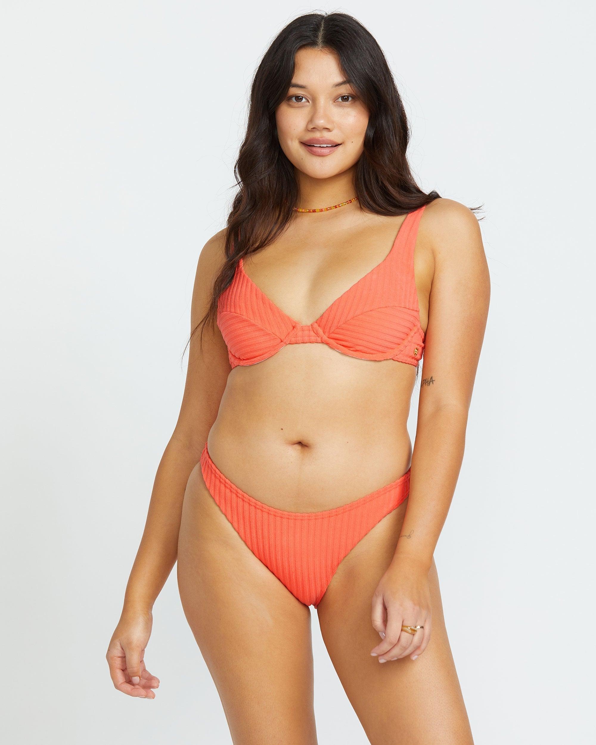 In The Loop Hike Bikini Bottom - Papaya Female Product Image
