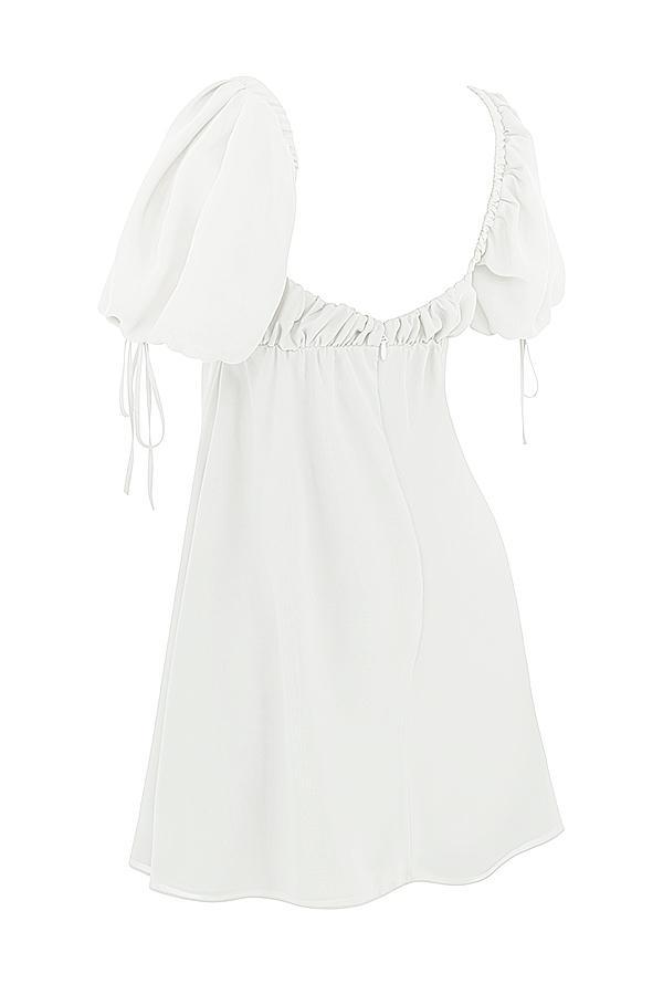 Princess Ivory Georgette Mini Dress Product Image