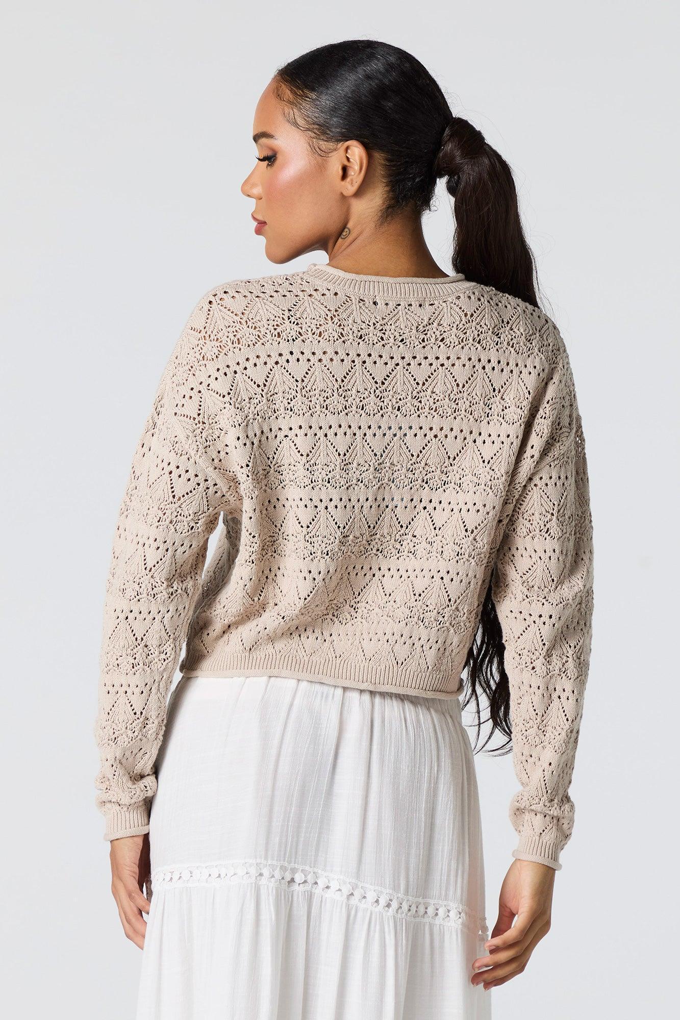 Pointelle Knit Sweater Female Product Image
