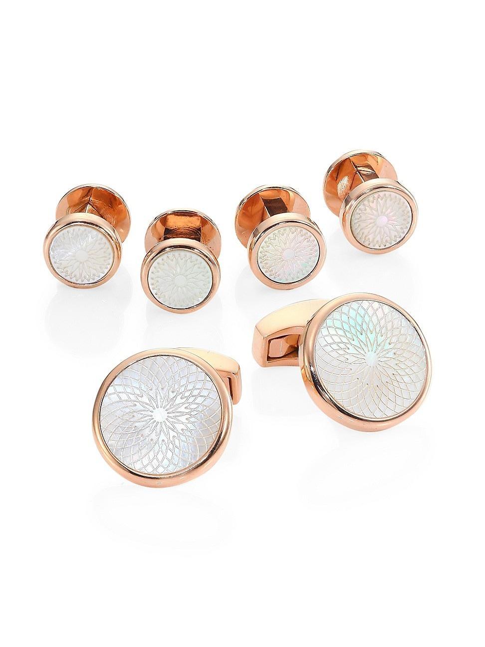 Rotondo Guilloche Cuff Links %26 Shirt Stud Set Product Image
