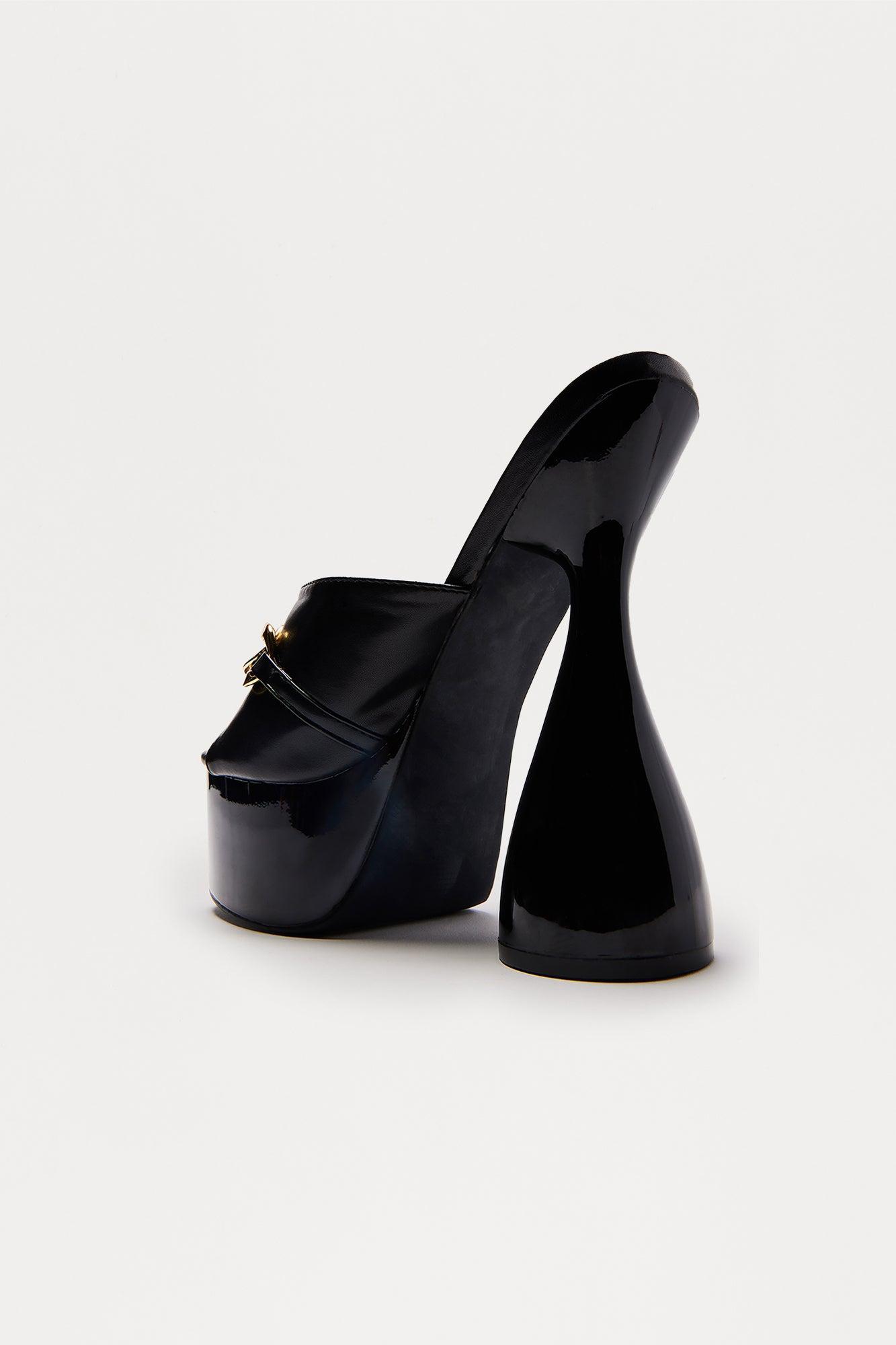 Pearson Chain Ultra Platform Heels - Black Product Image