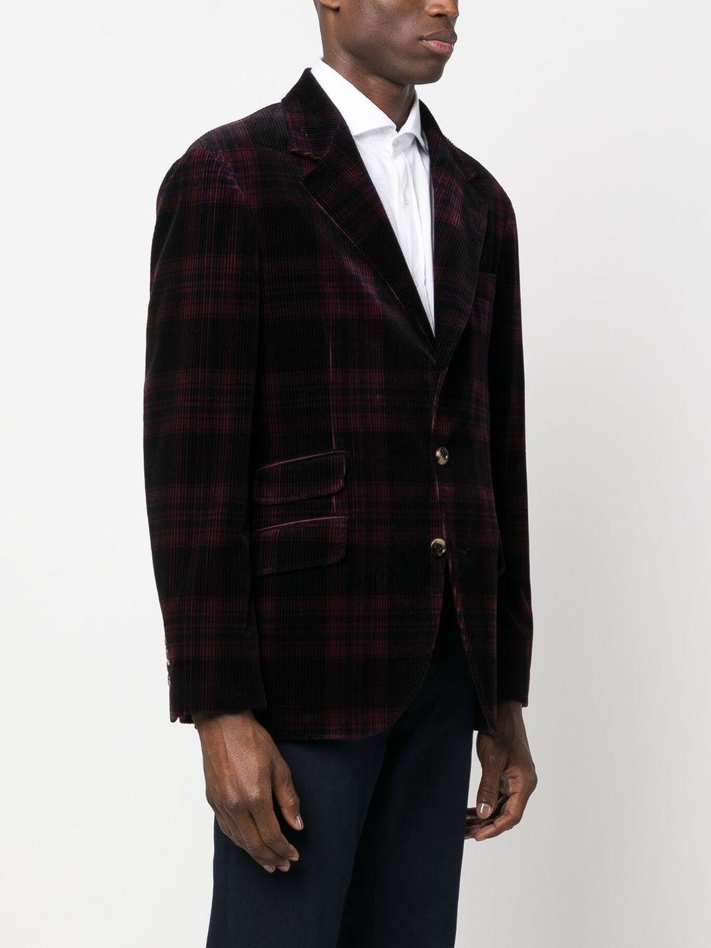 Prince of Wales check corduroy blazer Product Image