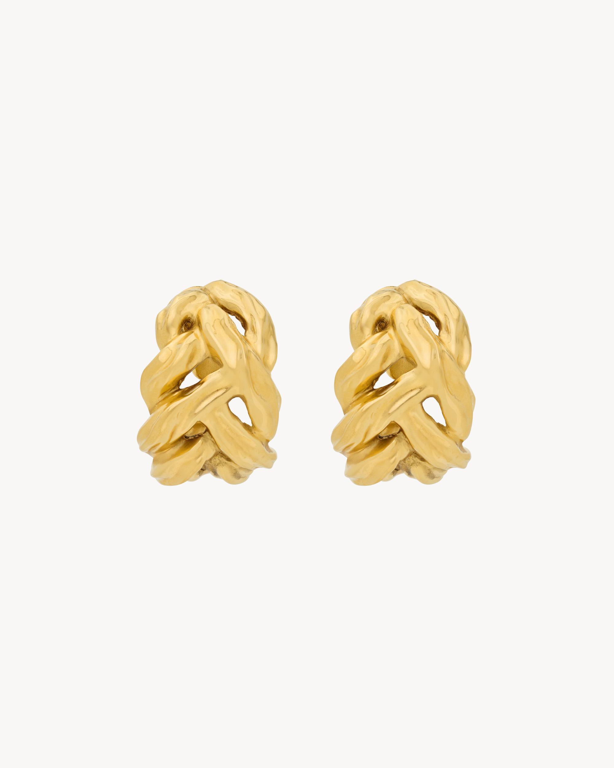 WHEAT CHAIN EARRINGS IN METAL Product Image