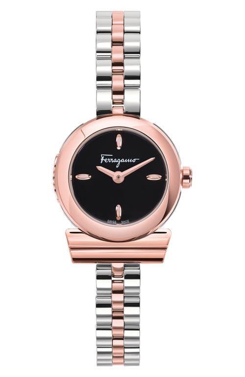 Ferragamo Gancino Two Tone Stainless Steel Watch, 22.5mm Product Image
