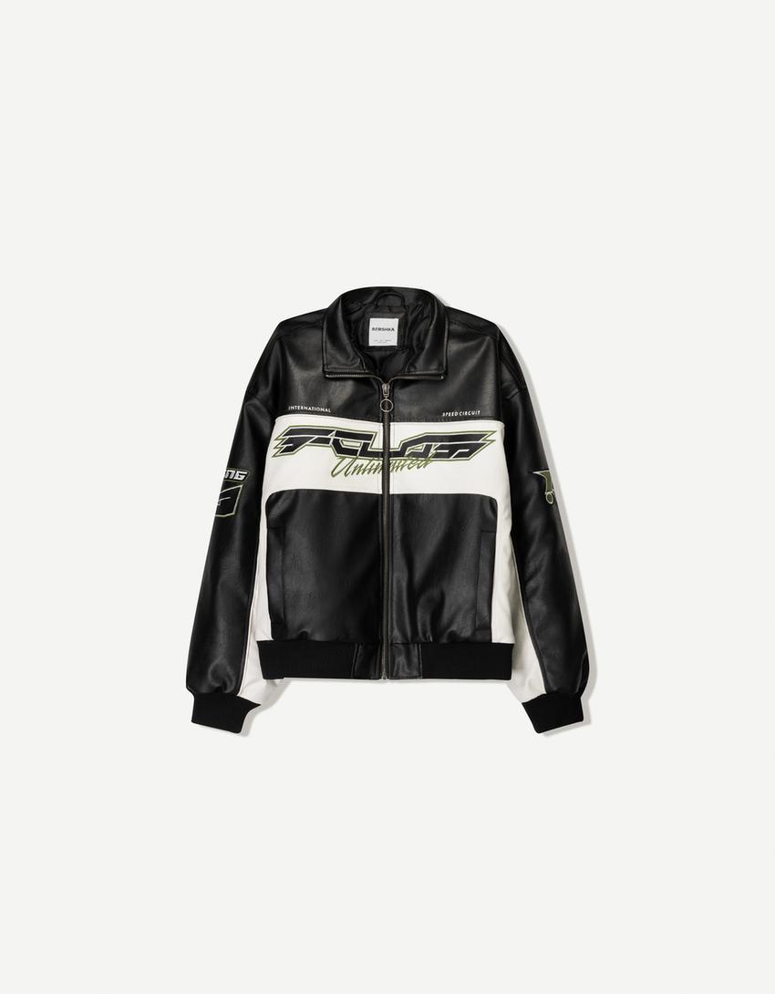 Leather effect jacket Product Image