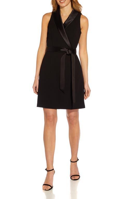 Adrianna Papell Womens Tuxedo Wrap Party Dress Product Image