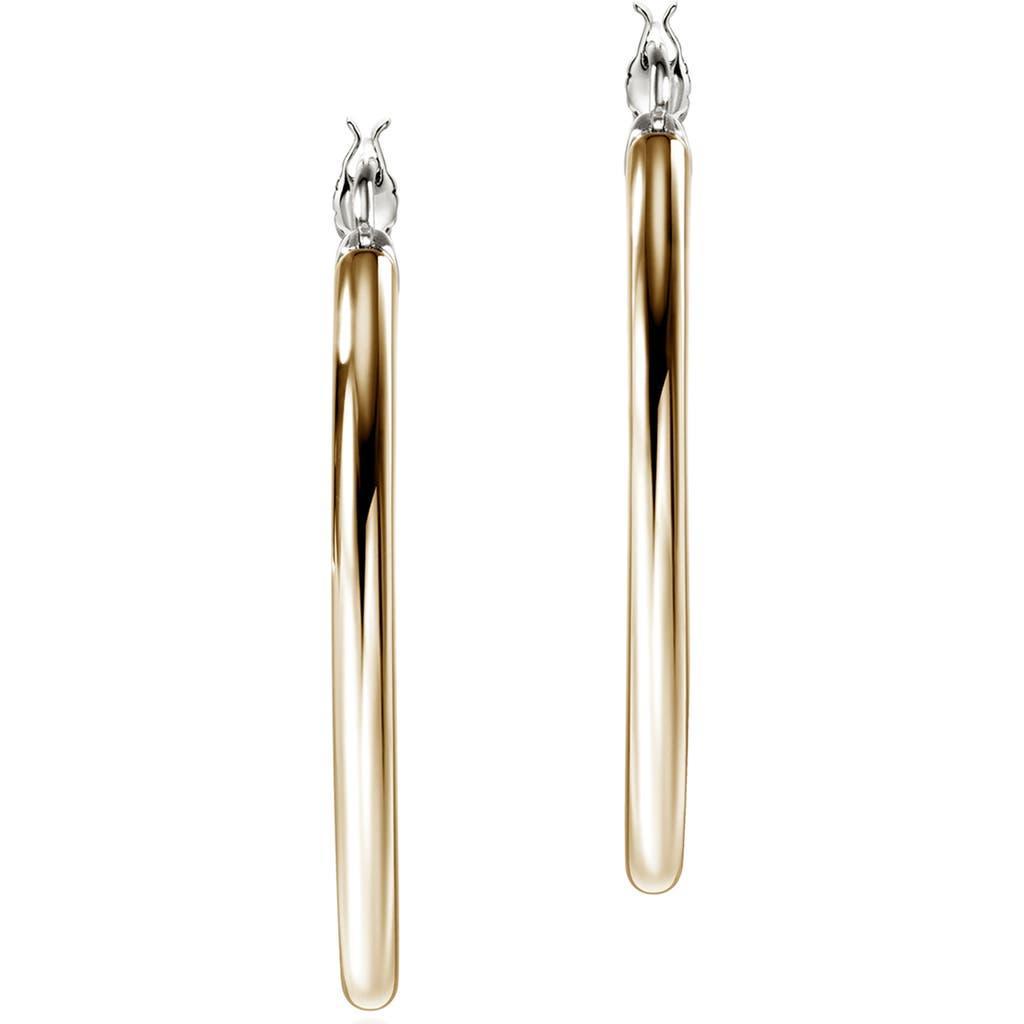 JOHN HARDY 14k Yellow Gold & Sterling Silver Jh Essentials Hoop Earrings In Silver/gold Product Image