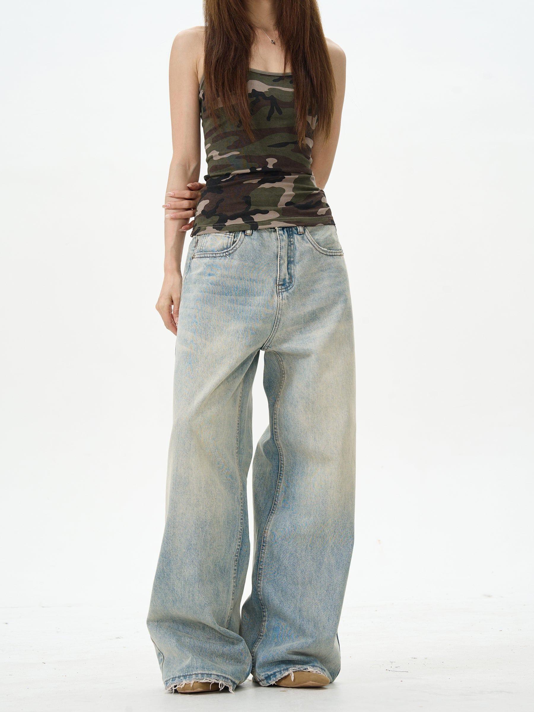 RT No. 12574 LIGHT BLUE STRAIGHT DENIM JEANS Product Image