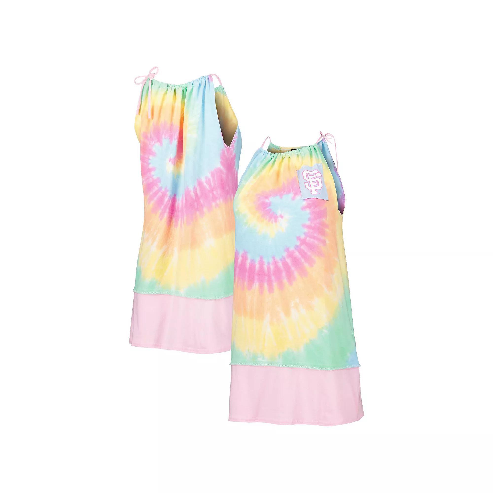 Women's Refried Apparel White San Francisco Giants Tie-Dye Tank Top Dress, Size: Small Product Image