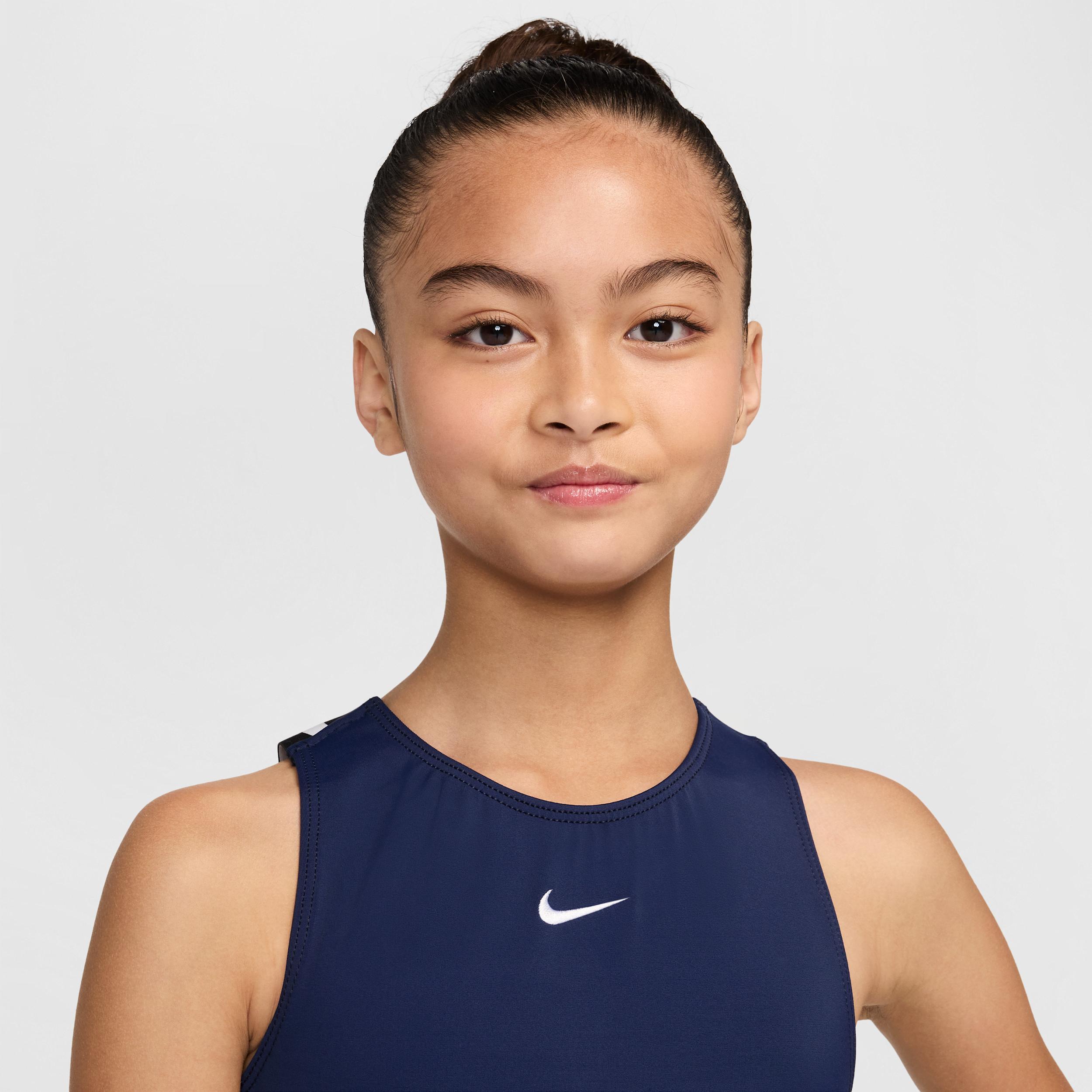 Nike Women's Gymnastics Navy Strappy Performance Leotard Product Image