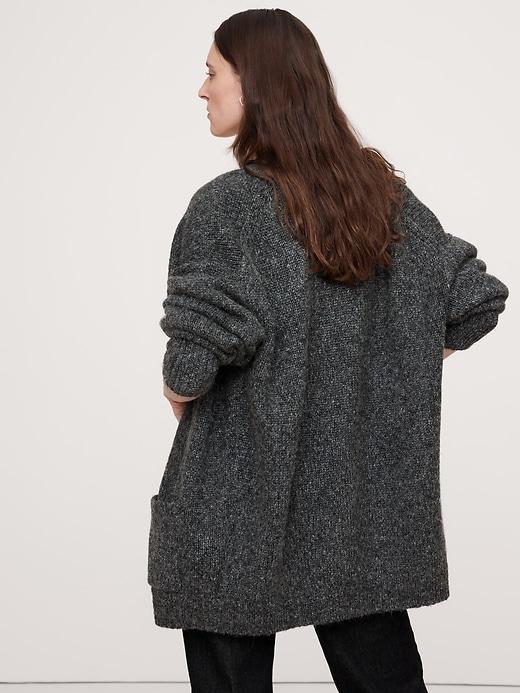 Oversized Wool-Alpaca Blend Cardigan Sweater Product Image