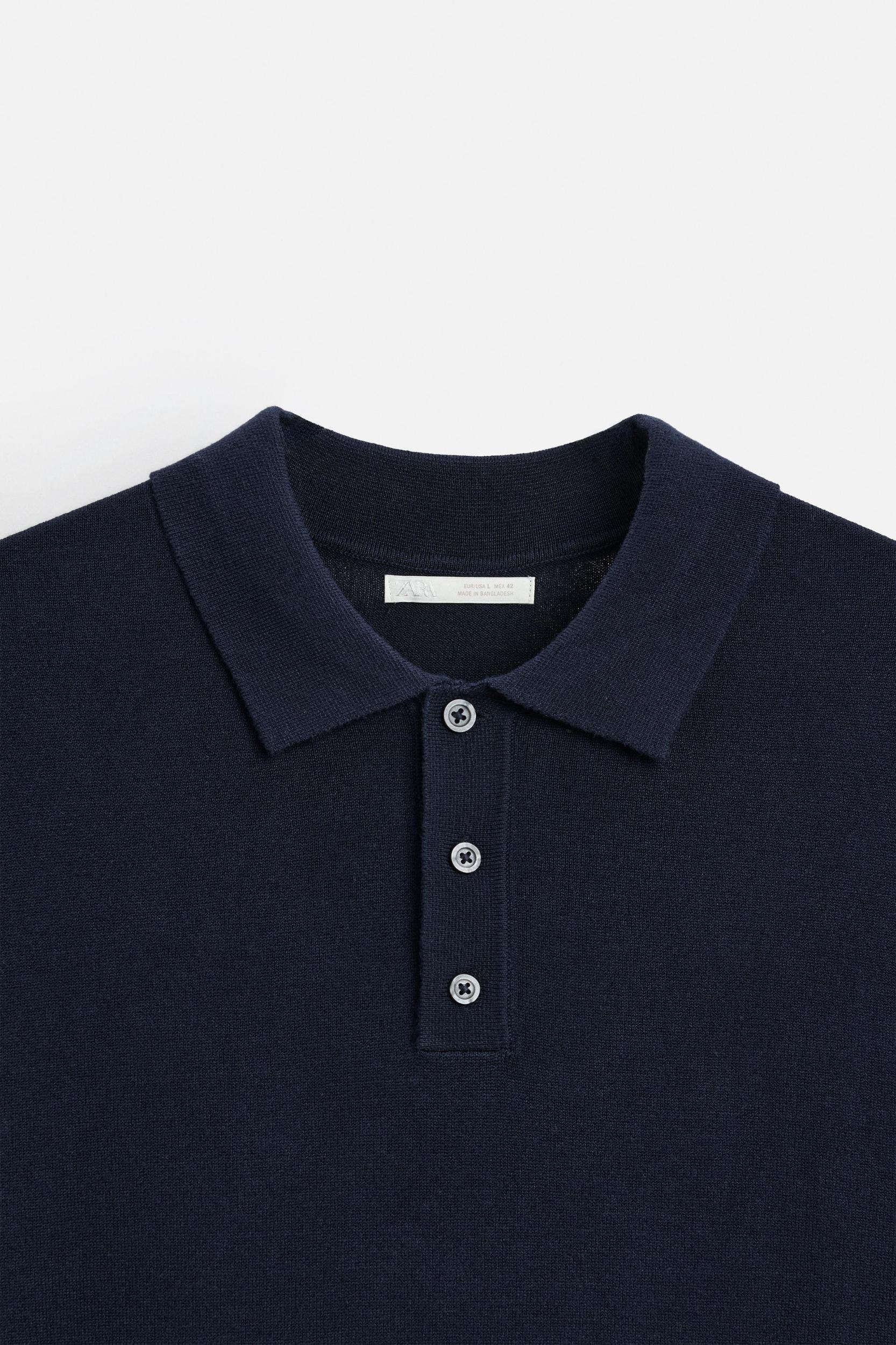 VISCOSE BLEND KNIT POLO SHIRT Product Image