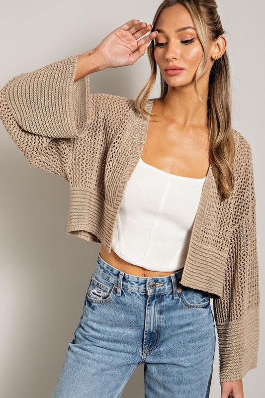 Eyelet Knit Cardigan Product Image