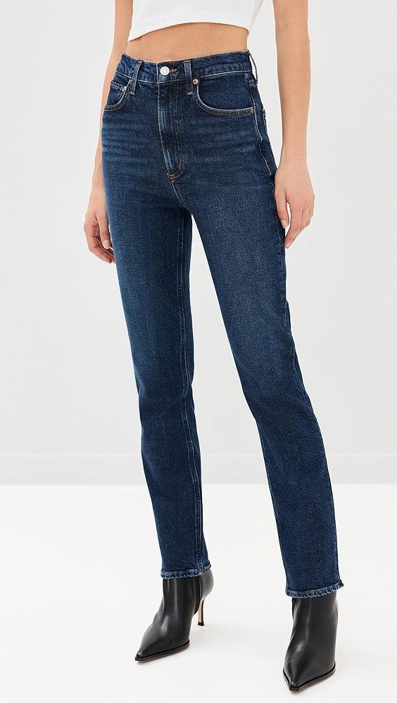 AGOLDE High Rise Stovepipe Jeans | Shopbop Product Image