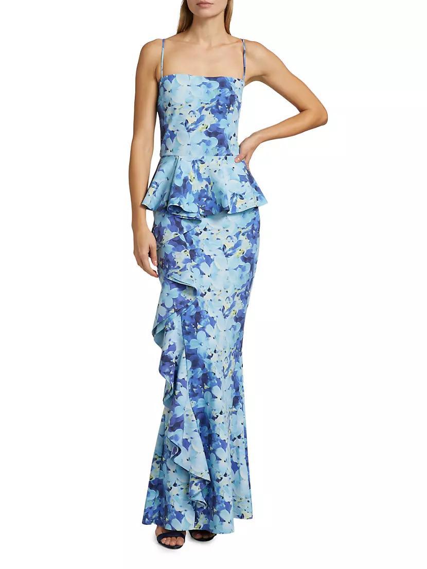 Hafsa Sje Floral Peplum Gown Product Image