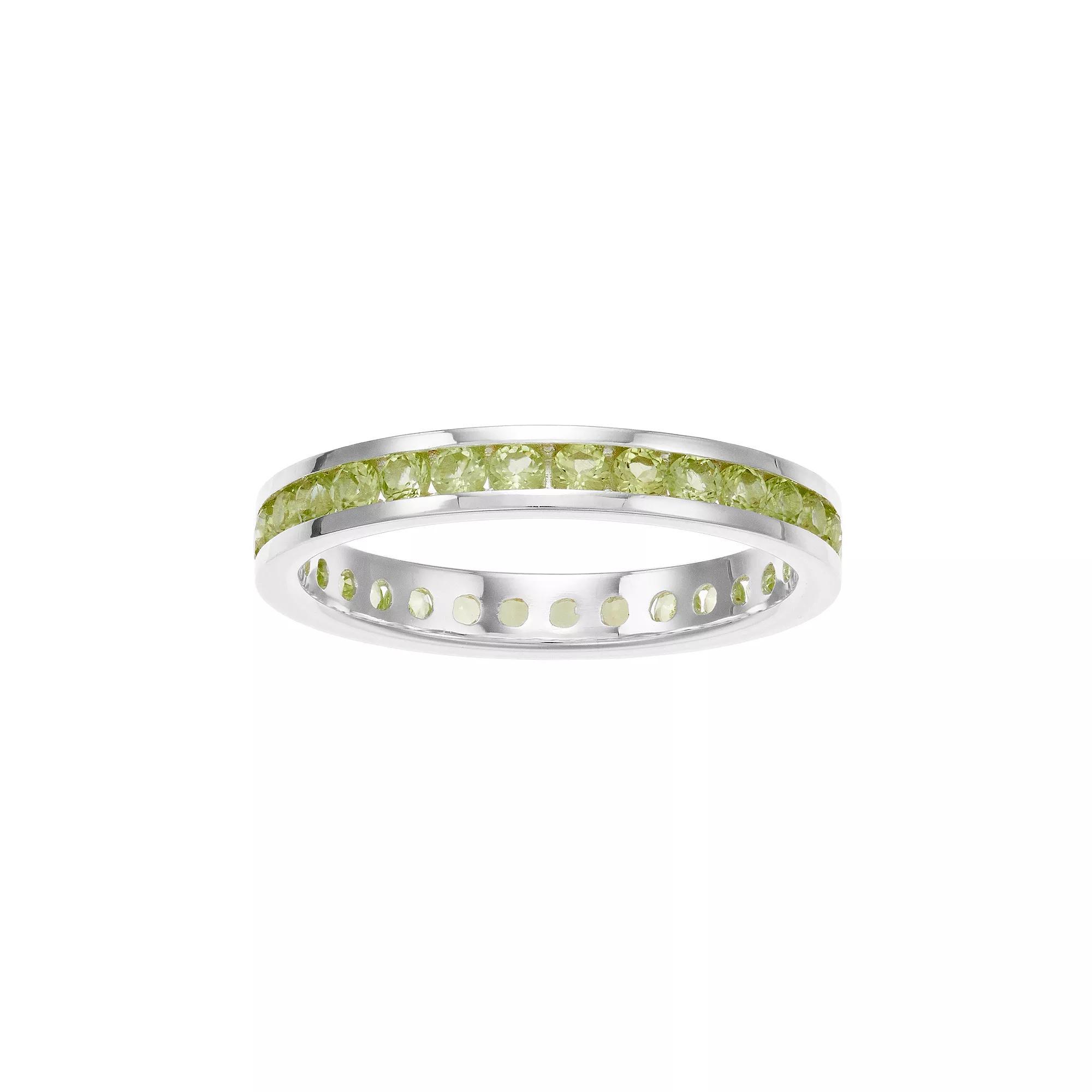 Traditions Jewelry Company Sterling Silver Channel-Set Blue Topaz Birthstone Ring, Womens Product Image