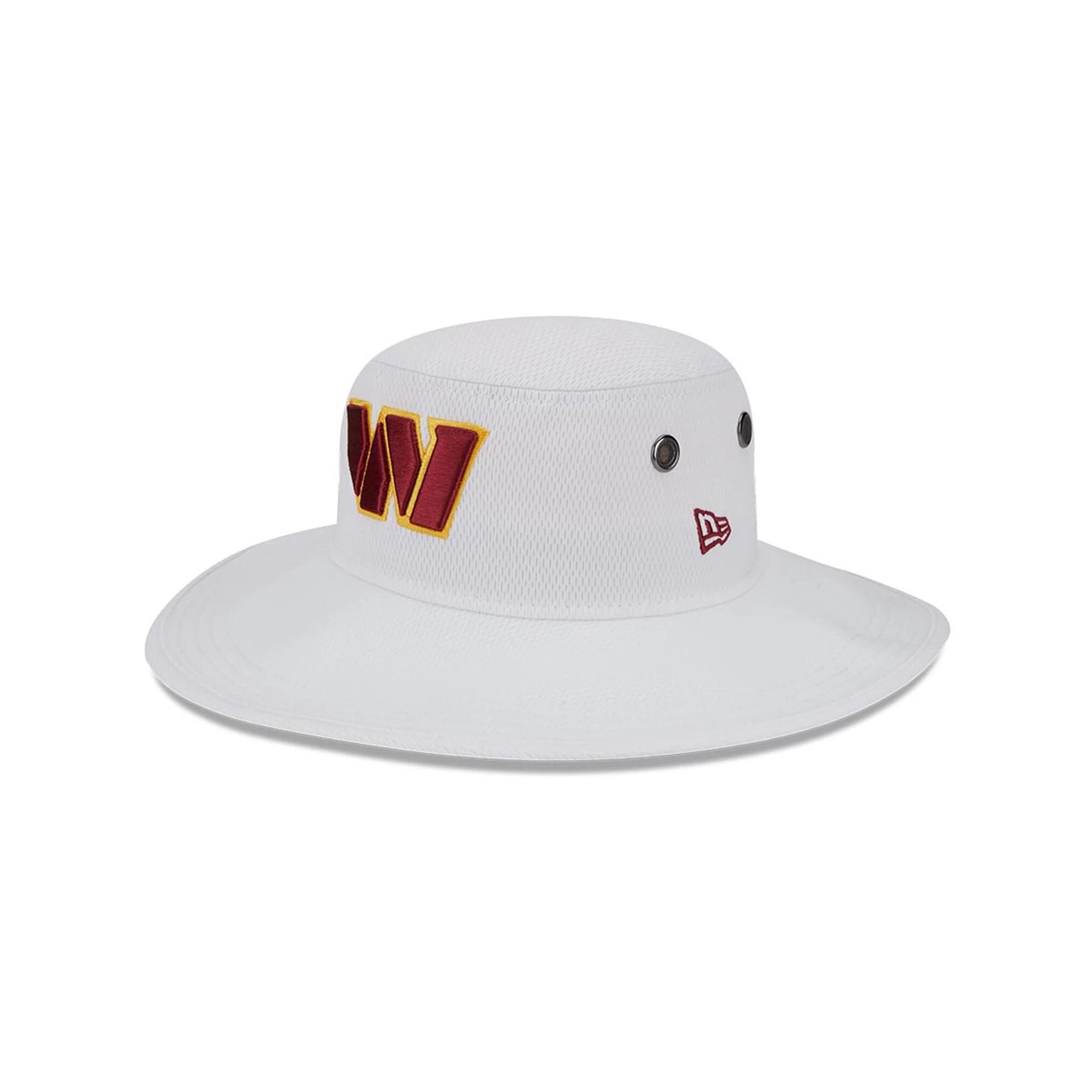 Mens New Era White Washington Commanders 2023 NFL Training Camp Panama Bucket Hat Product Image