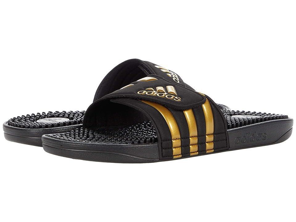 adidas Adilette Stripe Comfort Men's Slide Sandals, Size: 15, Black Black Black Product Image