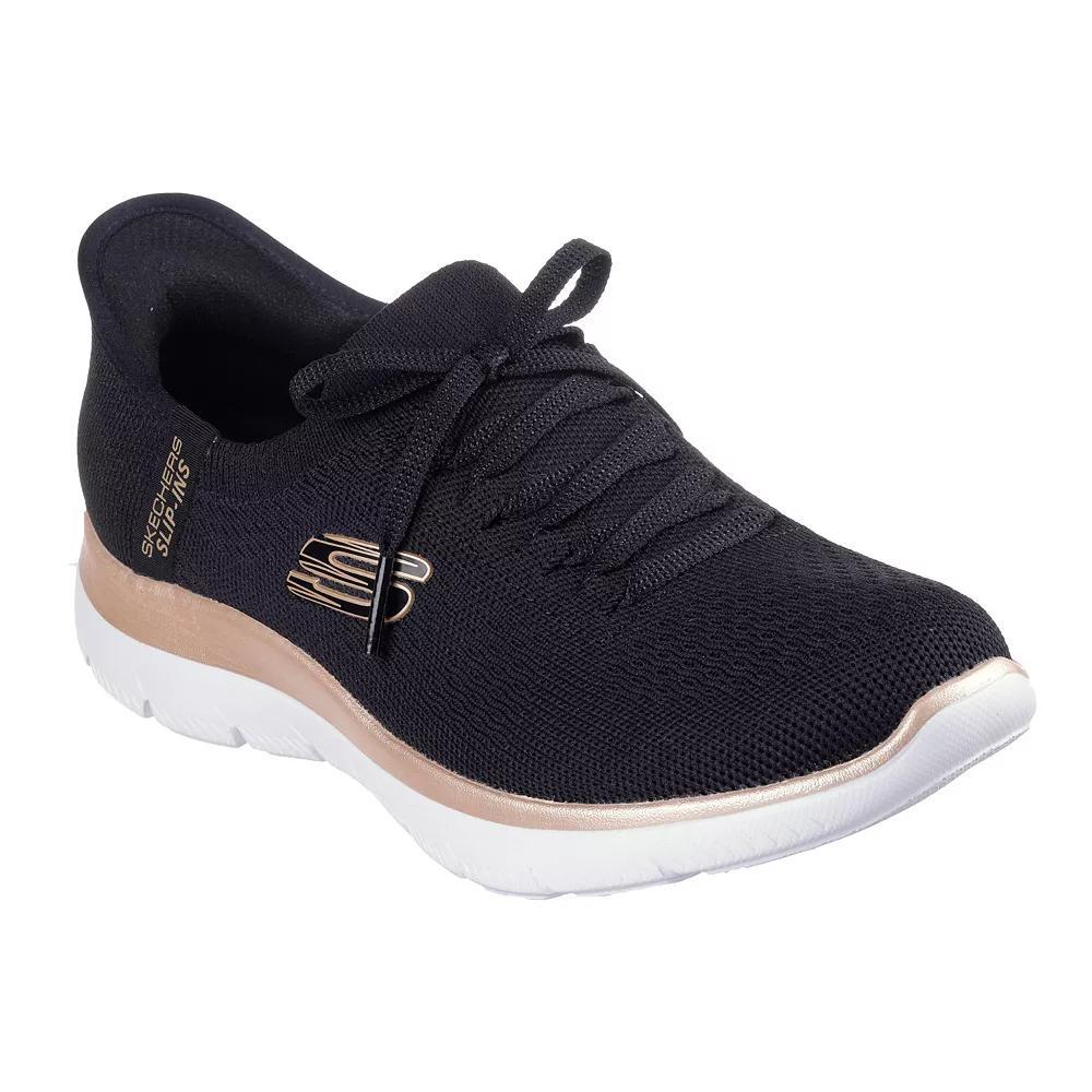 Skechers Hands Free Slip-ins® Summits Night Chic Women's Sneakers, Size: 7, Black Rose Gold Product Image