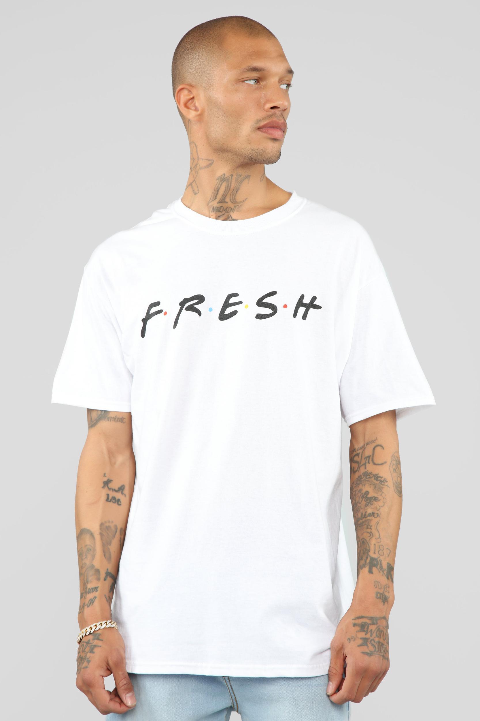 Fresh Short Sleeve Tee - White/Black Product Image