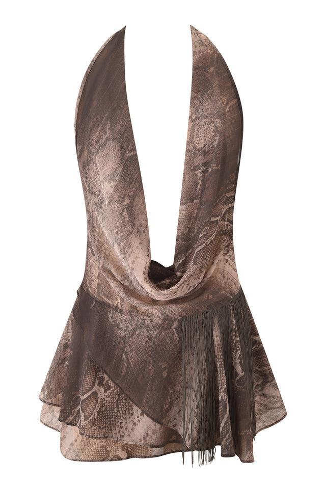 ROSANNA SLEEVELESS MINI DRESS - SNAKE Product Image