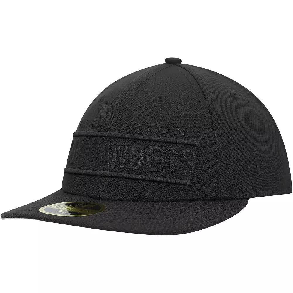 Men's New Era Washington Commanders Black on Black II Low Profile 59FIFTY Fitted Hat, Size: 7 3/8, Wft Black Product Image