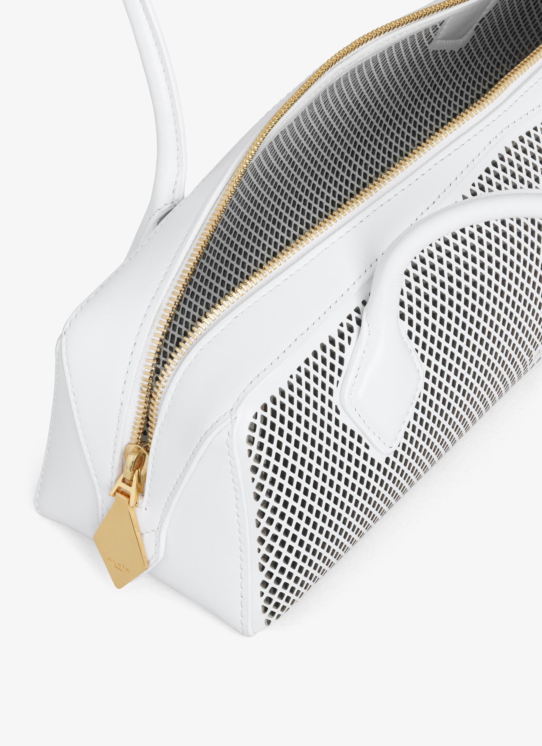 OPTIC WHITE LE TECKEL MEDIUM BAG IN PERFORATED LEATHER Product Image