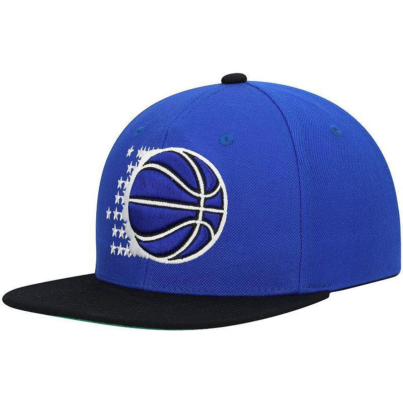 Men's Mitchell & Ness Blue/Black Orlando Magic Hardwood Classics Team Two-Tone 2.0 Snapback Hat, Mag Blue Product Image