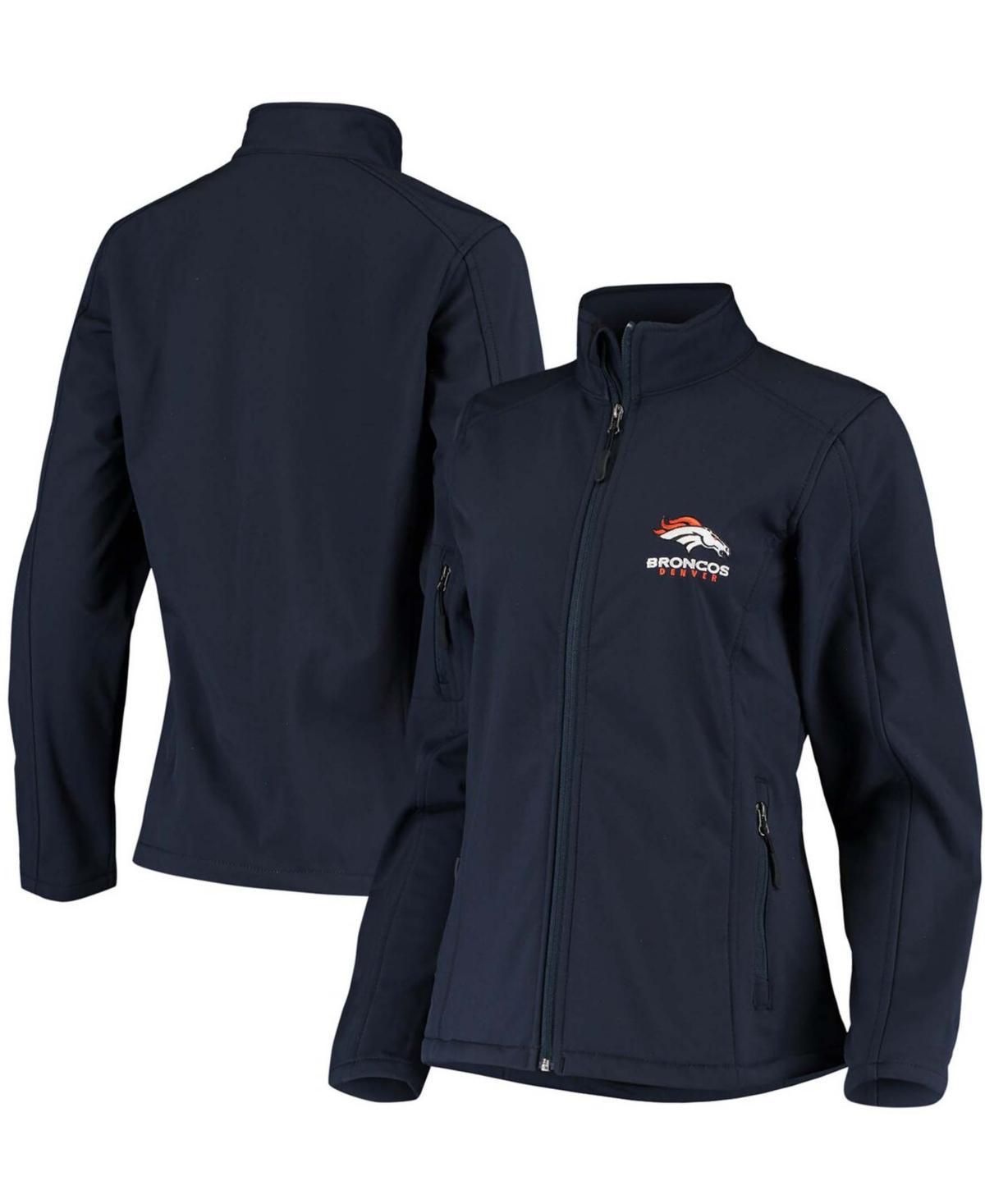 Women's Navy Denver Broncos Full-Zip Sonoma Softshell Jacket, Size: 2XL, Blue Product Image